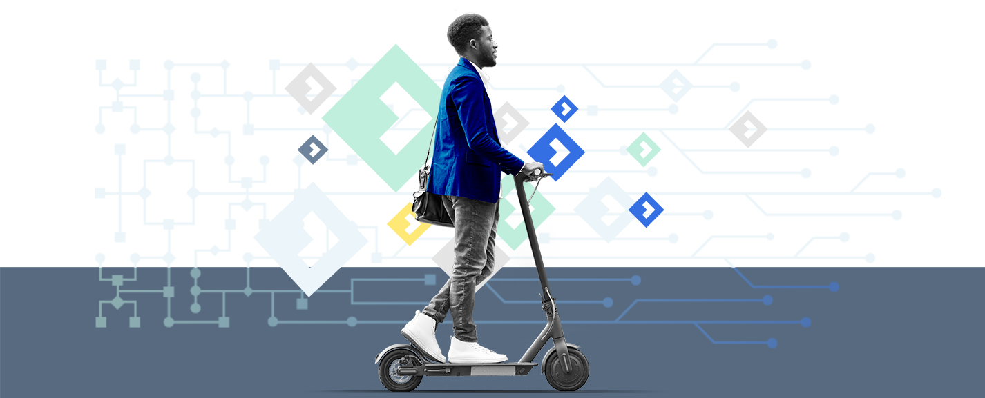 Modern employee efficiently moving towards outcomes through a simplified and automated process